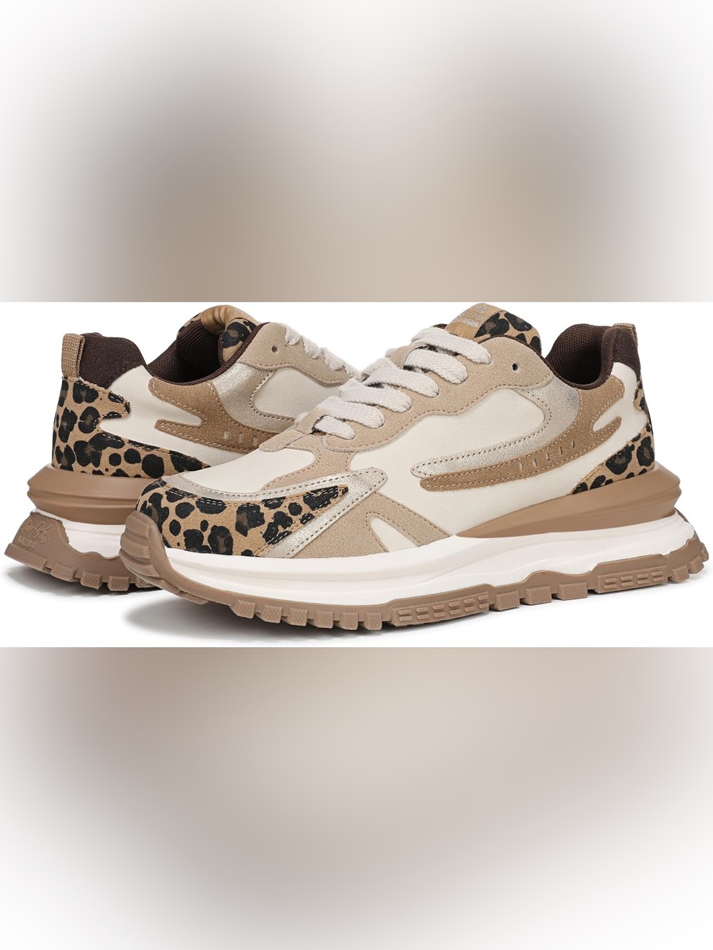 Blowfish Malibu Leo Retro Platform Leopard Print Sneakers size 8